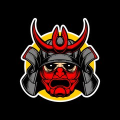 red mask samurai logo