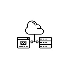 hosting, domain and network icon. internet marketing icon. perfect to logo, presentation template, website, application, and more product. vector icon design line style