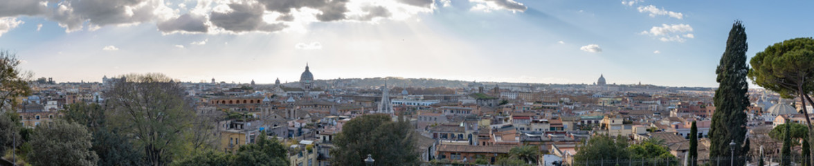 Panoramic view over Rome, Italy