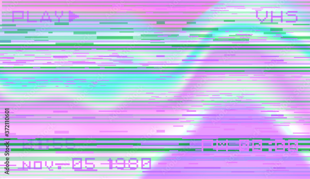 Aufkleber Abstract pixelated background with flickers and datamoshing effect. Vaporwave and cyberpunk style aesthetics.