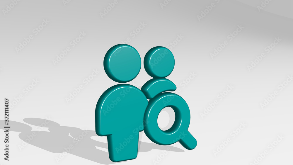 Aufkleber multiple actions view 3d icon casting shadow, 3d illustration for background and abstract