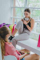 Shoppers are ordering products online from on their smartphones. Because cannot go out to buy at the mall Due to the spread of germs