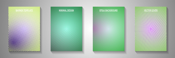 Elegant point screen tone gradation cover templates vector series. Medical banner faded screen tone 