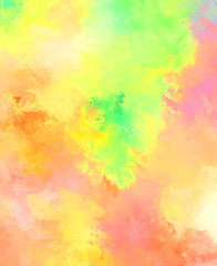 Abstract background of colorful brush strokes. Brushed vibrant wallpaper. Painted artistic creation. Unique and creative illustration.