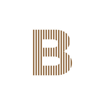 recommend clip art: initial letter b abstract vertical line logo vector