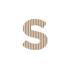 initial letter s abstract vertical line logo vector