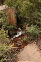 rocky waterfall in the forest