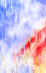 Brushed Painted Abstract Background. Brush stroked painting. Artistic vibrant and colorful wallpaper..