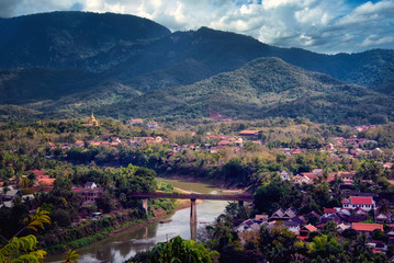 Fototapeta na wymiar Mekong River confluence at Luang Prabang, Laos