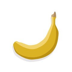 Banana Flat Icon Illustration Isolated in White