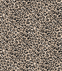 Seamless leopard pattern, animal print.