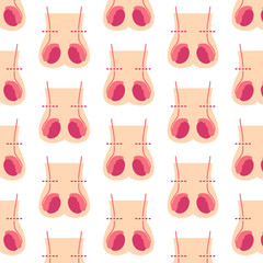 vasectomy seamless pattern, vector color flat illustration