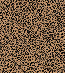 Seamless leopard pattern, animal print.