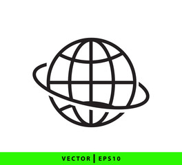 Globe icon vector logo design template
