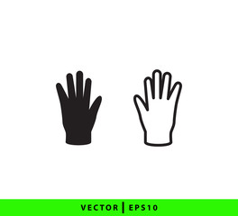 Fototapeta na wymiar Glove icon vector flat style illustration