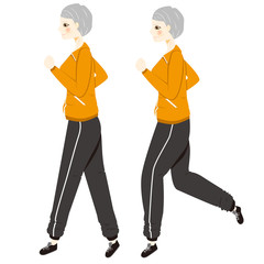 ランニングをする女性