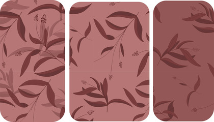 Floral Seamless Pattern with pink background