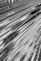 Black and white background metallic lines