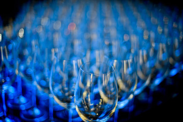 cocktail glass on the table, night party, celebration, glass water
