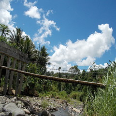 フィリピンのミンダナオ島の田舎の自然の風景