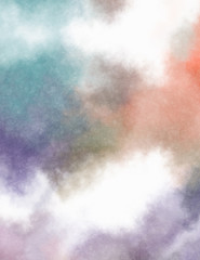 Watercolor painted background. Abstract Illustration wallpaper. Brush stroked painting. 2D Illustration.