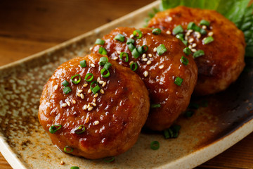鶏つくねの照り焼き