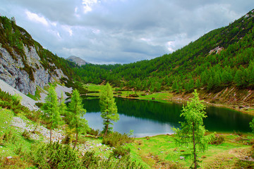 lake in the mountains, Tauplitzalm Austria