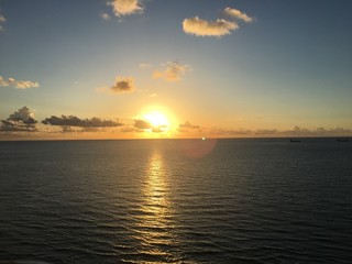 sunset over the ocean