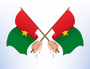 The flag fluttered across the country of Burkina faso