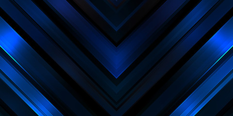 Obraz premium Abstract shining geometric lights background. Fractal symmetric graphic illustration. Intersecting glowing and shimmering bars.