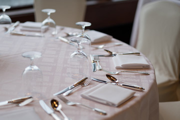 Empty glass on the table