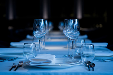 Empty glass on the table