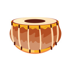 happy navratri, drum on white background