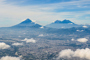 A nice view of Guatemala City from the air. 