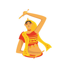 goddess durga on white background