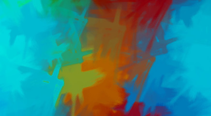 Brushed Painted Abstract Background. Brush stroked painting. Artistic vibrant and colorful wallpaper.