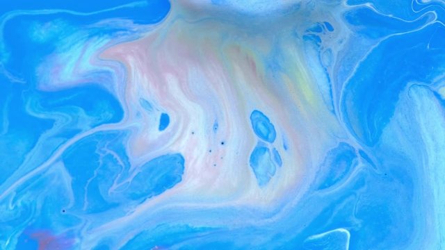 4K Footage, Abstract liquid painting texture  closeup, Acrylic paint pouring background, Luxury colors Slow motion shot,
