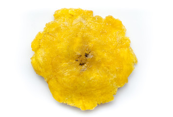 Patacon or toston on white background