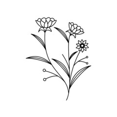 flower vector collection. Free Vectors
Background.Line logo flowers.