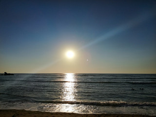 sunset over the sea