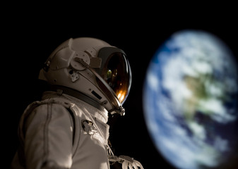 astronaut and earth