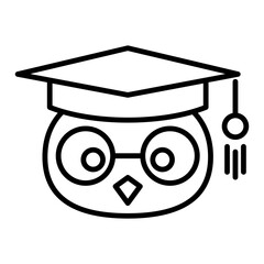 Owl graduation icon