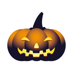 Halloween orange pumpkin cartoon vector design