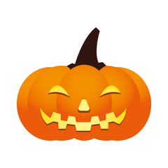 Halloween orange pumpkin cartoon vector design