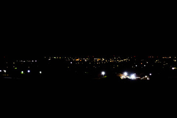 Lights of the big city at night