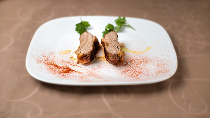 roast meat food, gastronomy