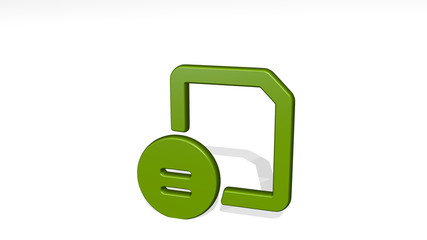 file copyright equal 3D icon casting shadow, 3D illustration for background and business