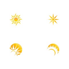 Set Sun Vector illustration Icon Logo