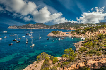 Fototapeta na wymiar Natural port of Porroig - Ibiza - Balearic islands