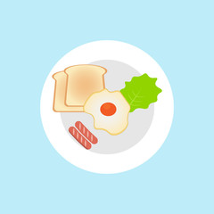 Breakfast Food Icon Design Illustration